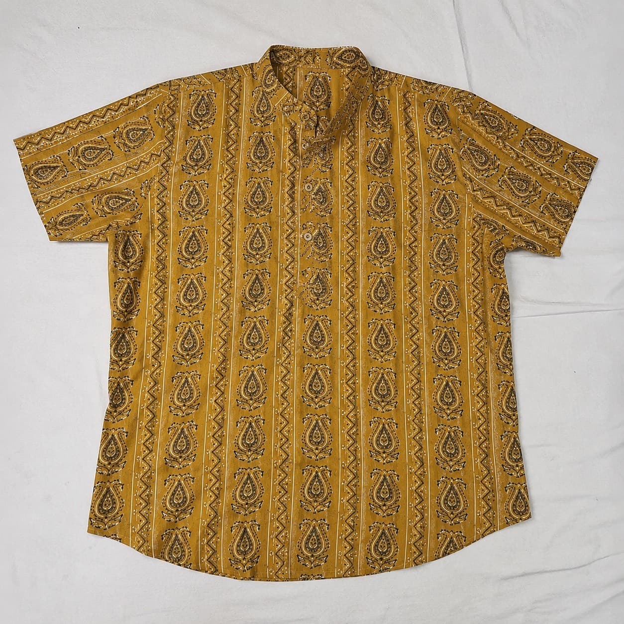 Flat Garment Lay: Jaipur Block-Print Shirt